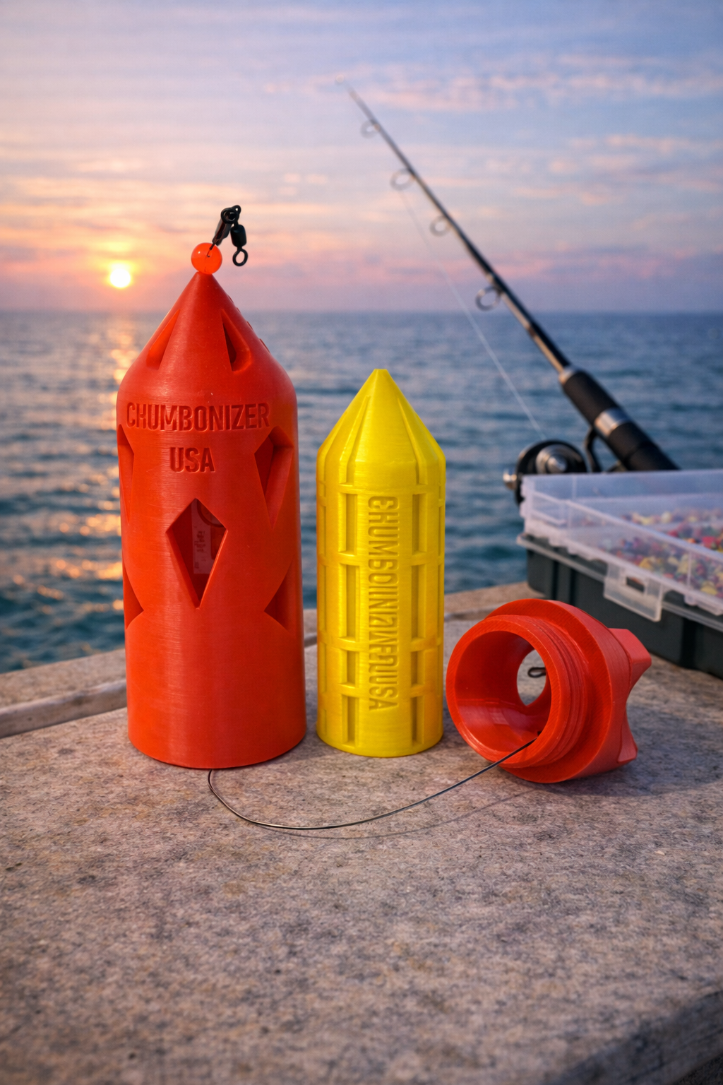 CHUMBONIZER USA 5.02``X1.68`` “Red and yellow mesh.”