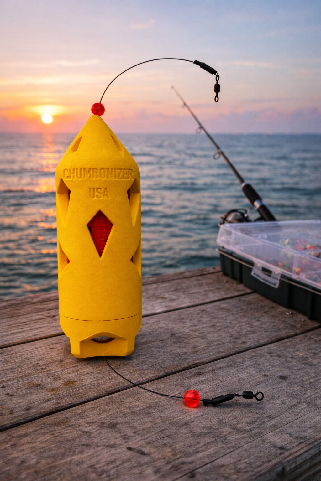 Chumbonizer – Yellow with Orange Mesh (5.3" Height x 1.67" Diameter)