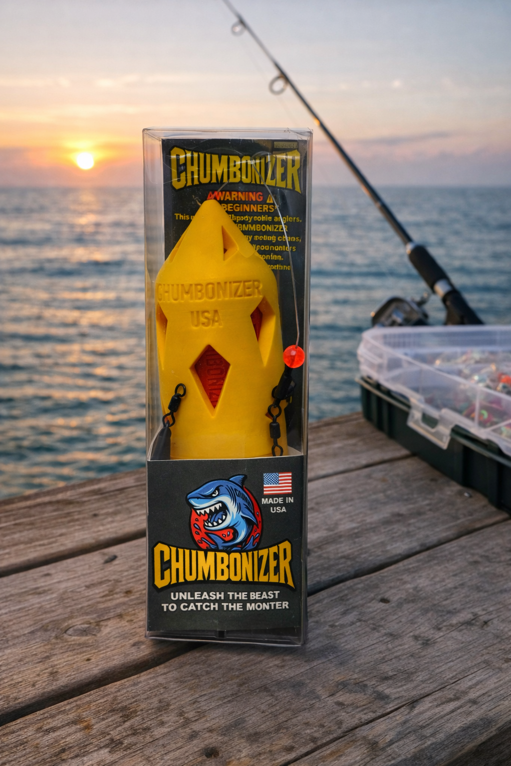 Chumbonizer – Yellow with Orange Mesh (5.3" Height x 1.67" Diameter)