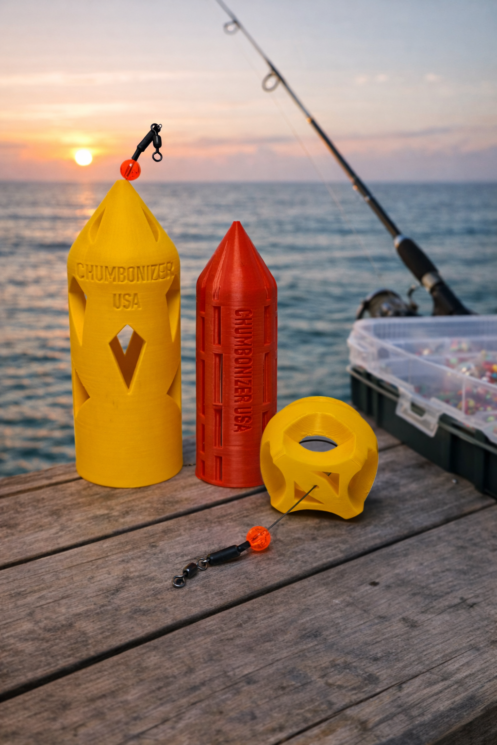 Chumbonizer – Yellow with Orange Mesh (5.3" Height x 1.67" Diameter)